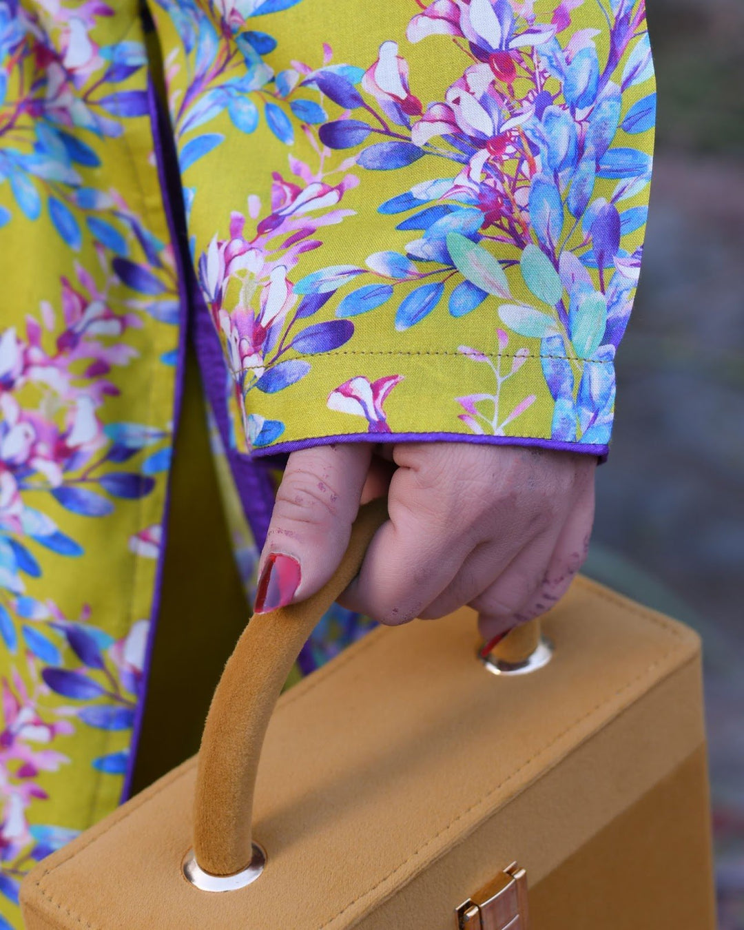 Yellow-Green Floral Everyday Farshi Shalwar Kameez