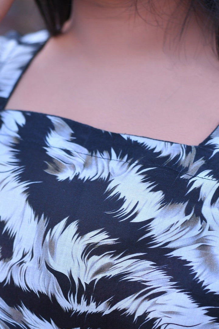 Black & White Zebra Print Everyday Farshi Shalwar Suit