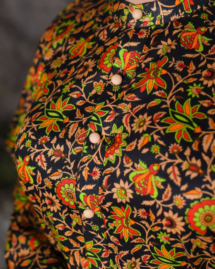 Black Floral Everyday Wear Shalwar Kameez