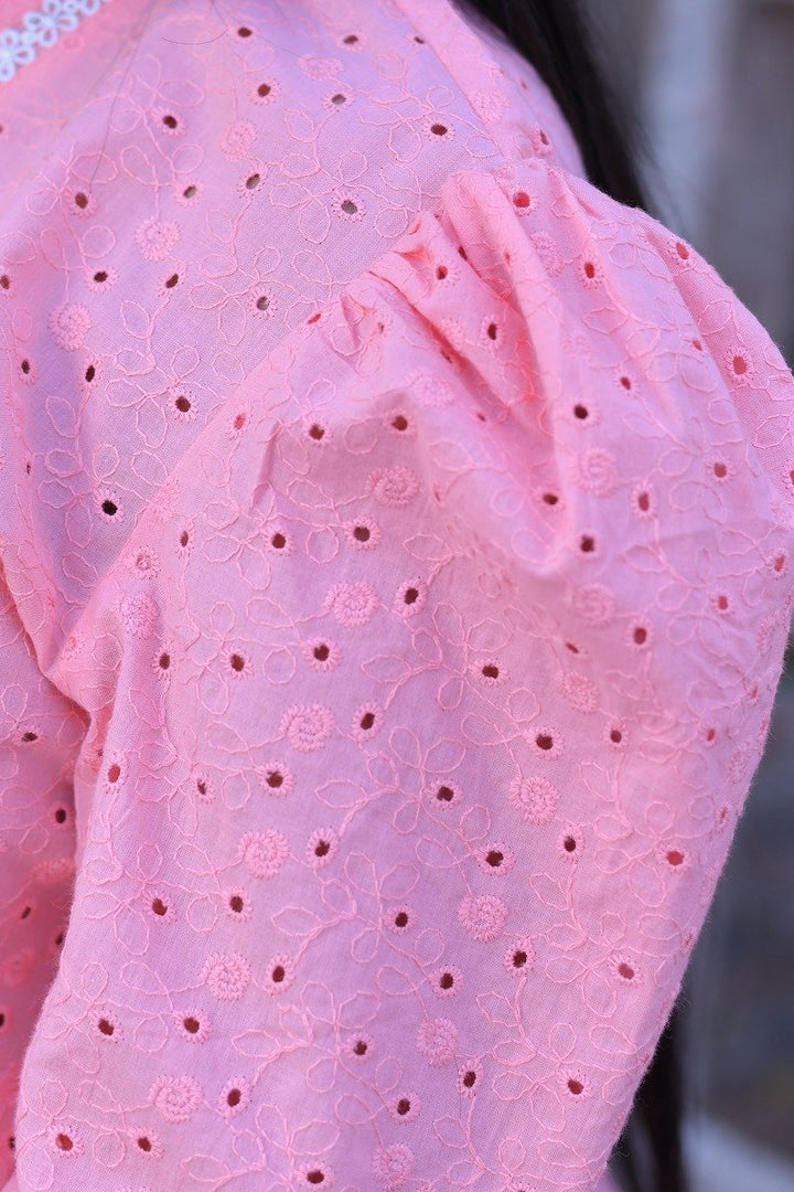 Pastel Pink Chikankari Cotton Shalwar Suit